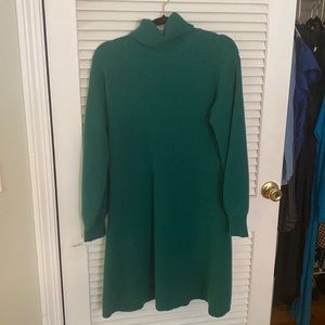 JCrew Emerald Green Size Small Sweater Dress (only worn once!)